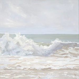 Atlantic Wave Burst Grey Fine Art Print