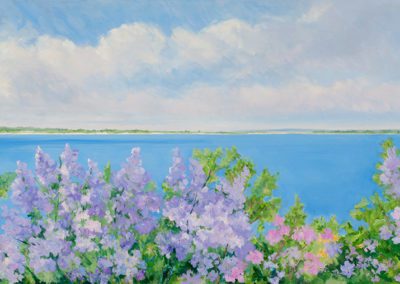 Saras Garden Two 30 x 60 oil canvas