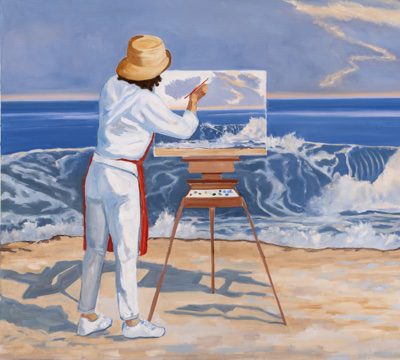 Plein Air Painter at the Ocean
