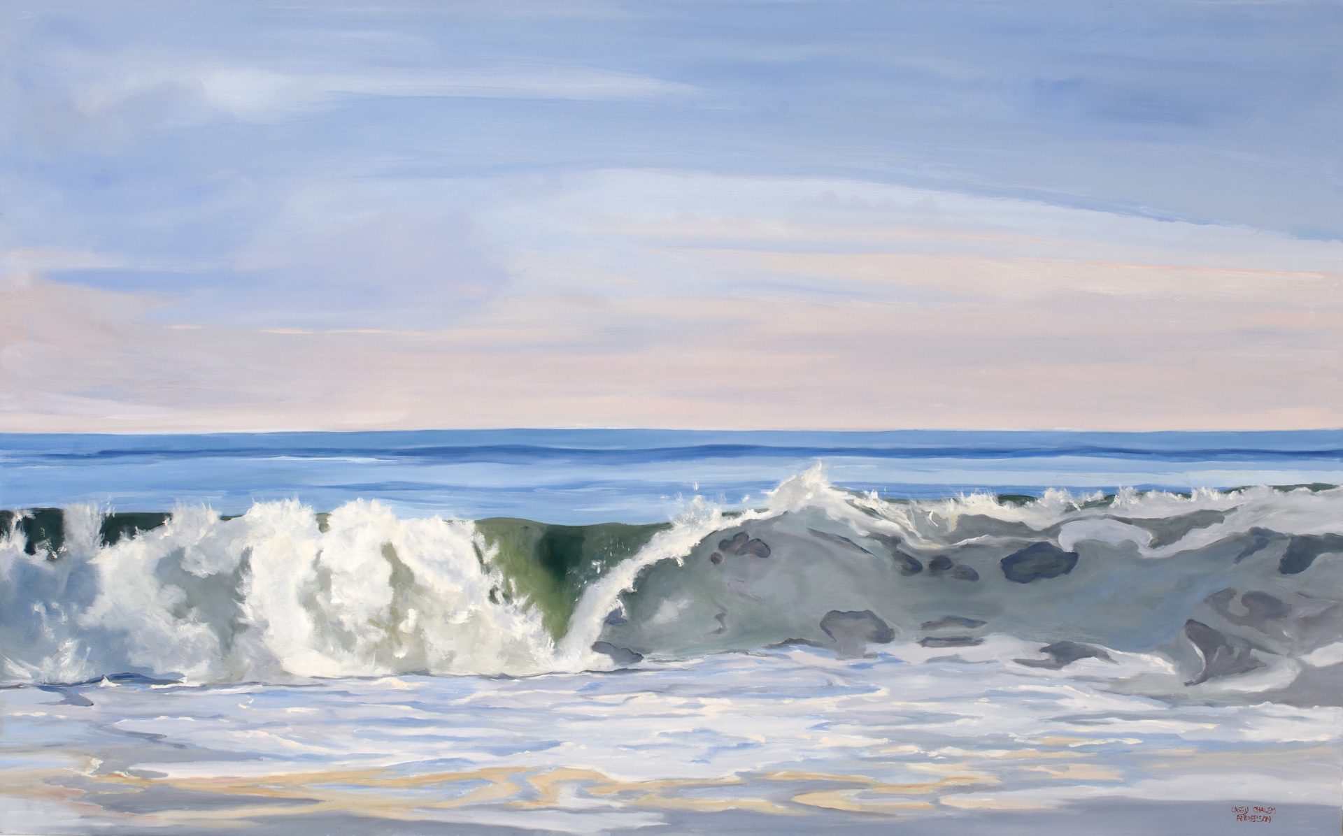 Casey Chalem Anderson Advancing Atlantic 30 x 48 oil on canvas 2016