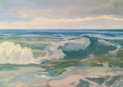 Bridgehampton Wave, 24 x 36", oil canvas