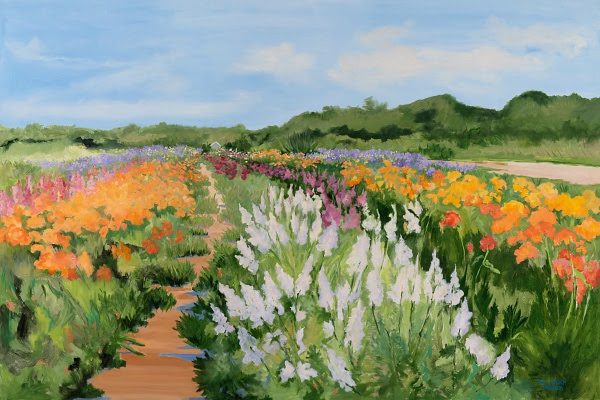 Balsam Farm Flower Field 48 x 72 inches oil:canvas
