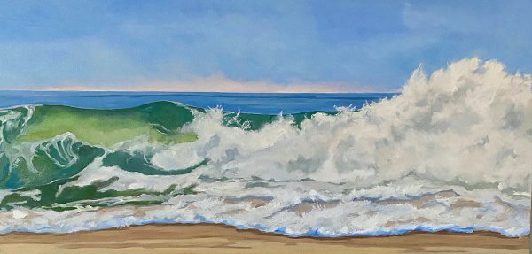 "Swirling Surf" oil/canvas 24 x 48 by Casey Chalem Anderson