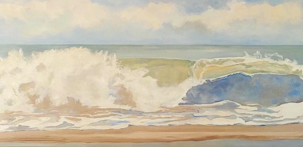 "Intuition Wave" oil on canvas 24" x 48" by Casey Chalem Anderson