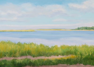 Towd Point Calm, Oil on canvas, "12 x 24"