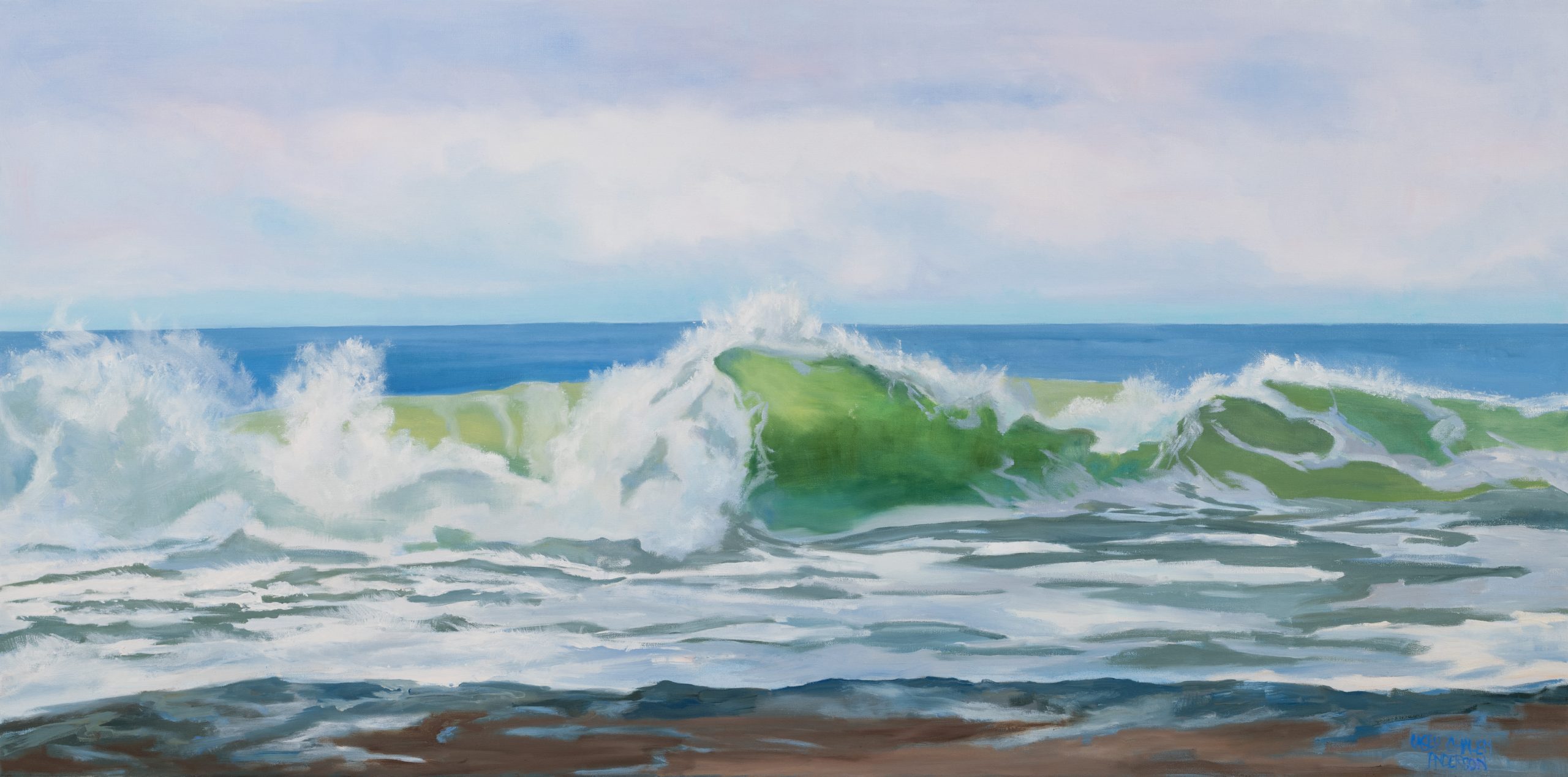 "Curve Wave" 24 x 48 inches oil/canvas by Casey Chalem Anderson