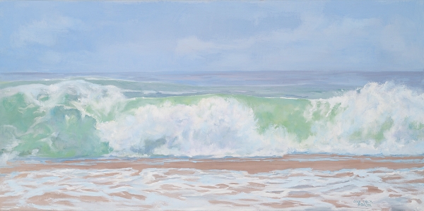 Jade Wave 24 x 48 inches oil/canvas