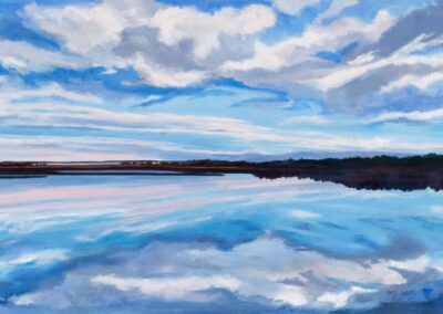 Blue Cloud Reflections, Oil on canvas, 24 x36