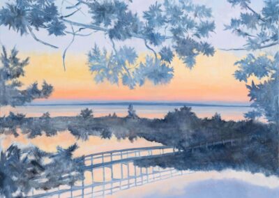 Footbridge Over Davis Creek, Oil on canvas, 48 x 36