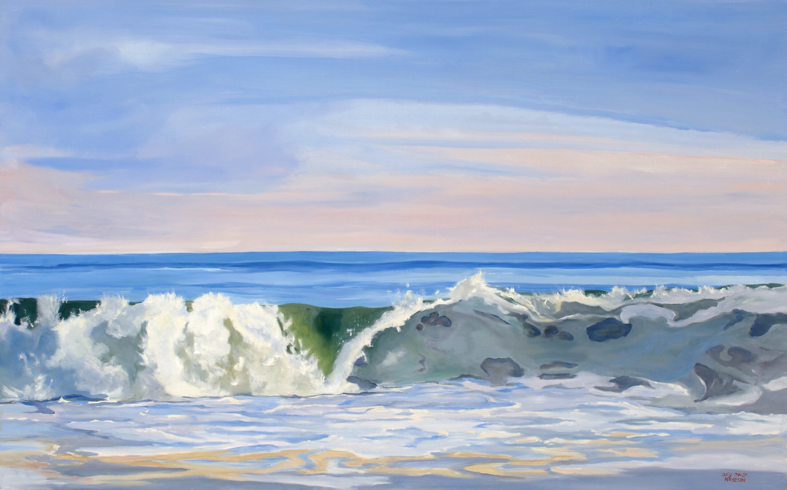 Advancing Wave 48 x 72 oil/canvas by Casey Chalem Anderson